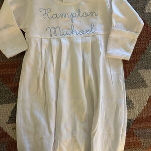“Hampton Michael” newborn gown